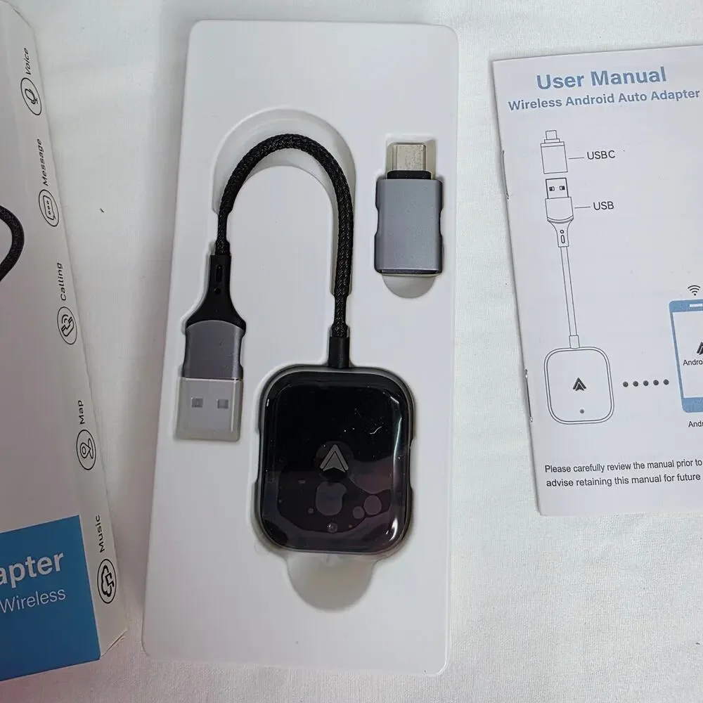 Plug & Play Android Auto Car Wireless Adapter Converts Wired to Wireless